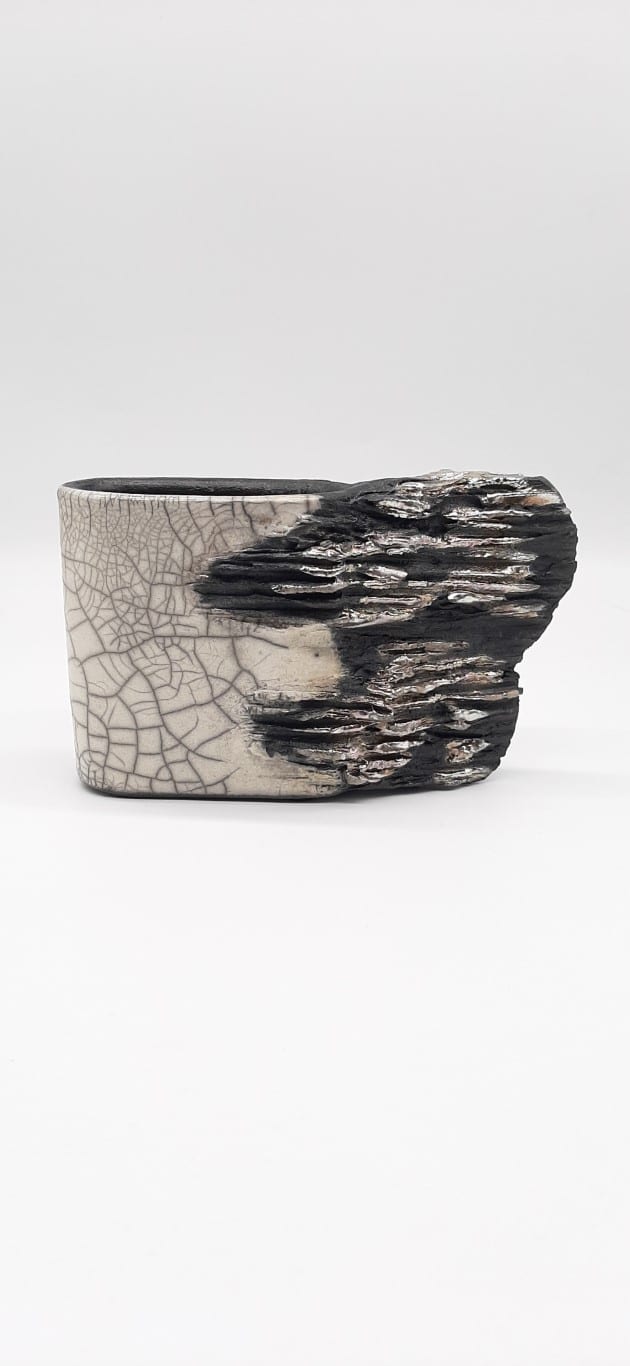 CERAMIC VASE "FEATHER" small
