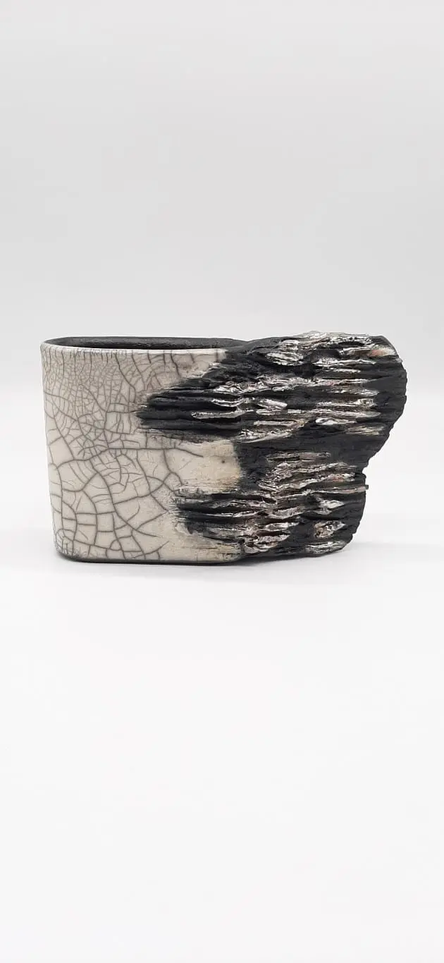 CERAMIC VASE "FEATHER" small