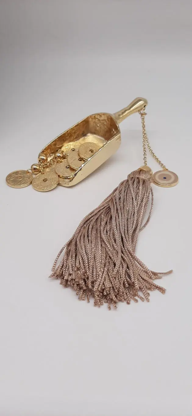 METAL SCOOP WITH COINS