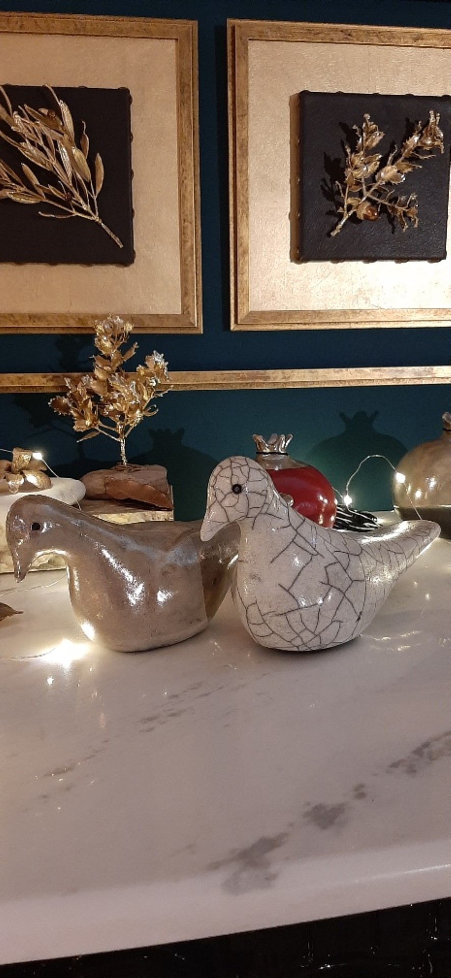 ΚΕΡΑΜΙΚΟ ΕΠΙΤΡΑΠΕΖΙΟ ΠΕΡΙΣΤΕΡΙ "RAKU" ΣΕ ΔΥΟ ΠΑΡΑΛΛΑΓΕΣ