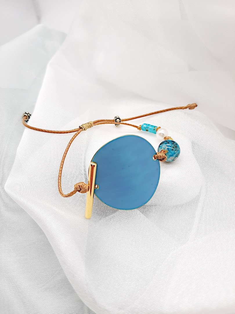 BRASS BRACELET (golden-bleu) MARC214.70