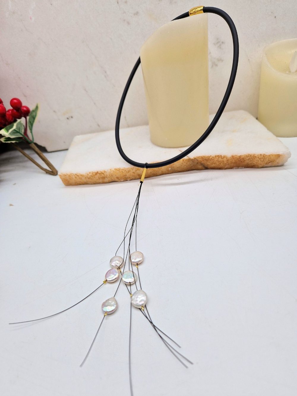 ΧΕΙΡΟΠΟΙΗΤΟ ΚΟΛΙΕ ΜΕ ΜΑΡΓΑΡΙΤΑΡΙΑ ΛΙΜΝΗΣ ΚΑΙ ΚΑΟΥΤΣΟΥΚ