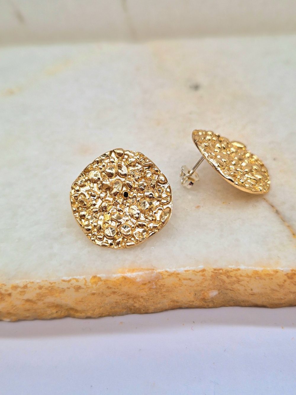 GOLDEN COLORED BRASS EARRINGS