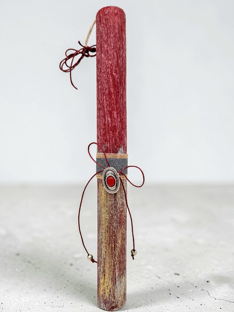 ΠΑΣΧΑΛΙΝΗ ΛΑΜΠΑΔΑ  ΜΕ ΜΕΤΑΛΛΙΚΟ ΣΤΟΙΧΕΙΟ  (ΜΠΟΡΝΤΟ)